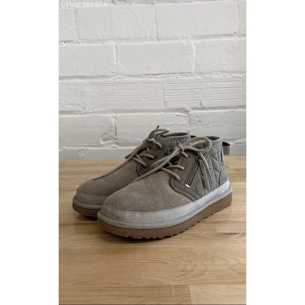 UGG Brown/Beige Men's Neumel Zip Quilting Chukka Boots. - Size‎ 9